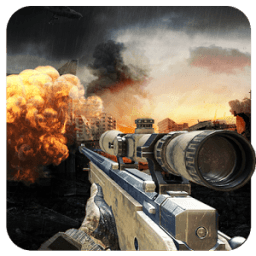 ikon sniper menembak