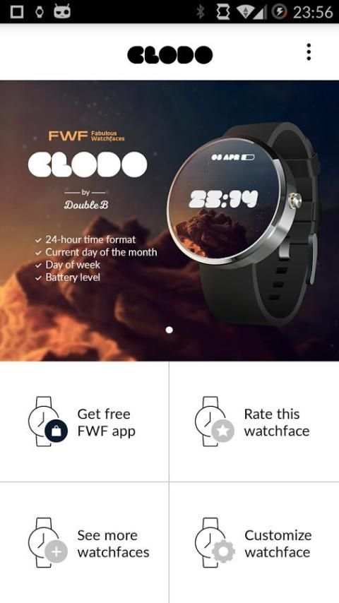 Clodo Android Wear Watch Face 4 تصوير الشاشة