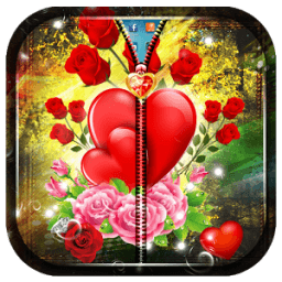 Rose Love Zipper Lock Screen icon