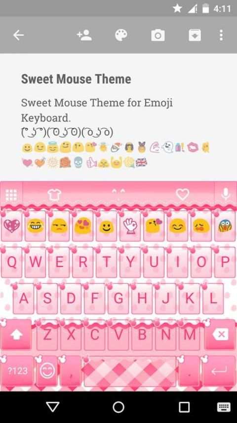 Sweet Mouse Emoji Keyboard screenshot 5