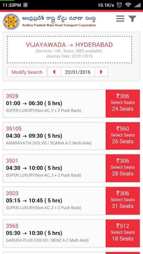 APSRTC Online screenshot 4