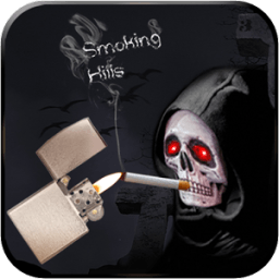 ikon Tengkorak Lock Rokok Layar