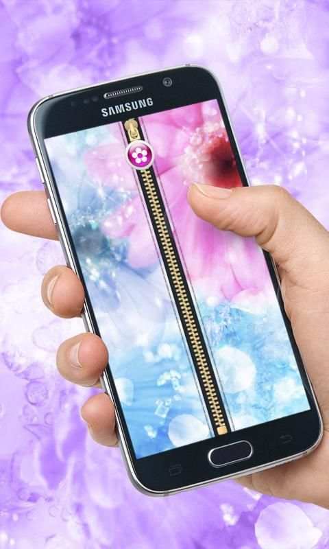 Pink Flowers Zipper UnLock скриншот 2