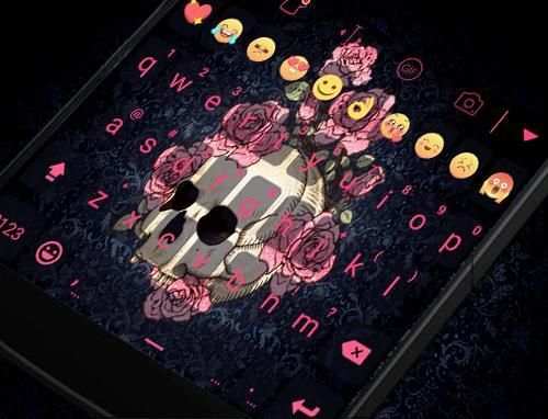 Rose Skull Eva Keyboard -Gifs скриншот 6