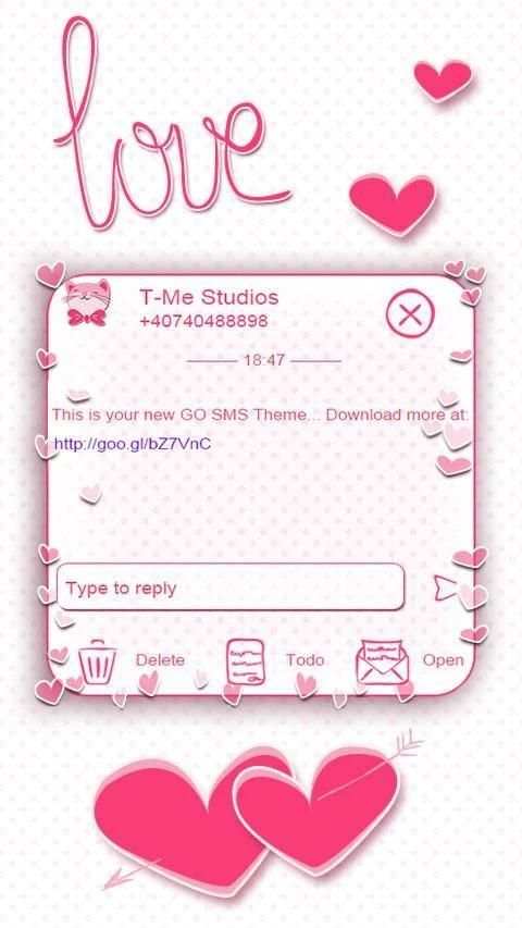 Tema SMS Hello Cutie screenshot 5