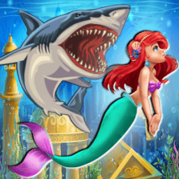 русалка нападения акулы иконка