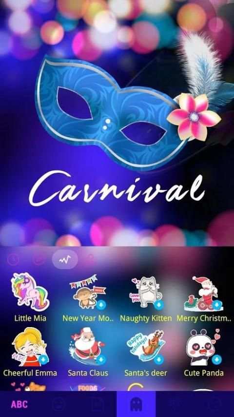 Carnival Emoji Keyboard Theme screenshot 3