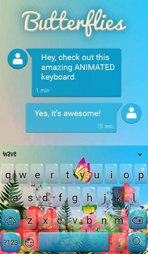 Kupu-kupu Animasi Papan Tuts screenshot 4