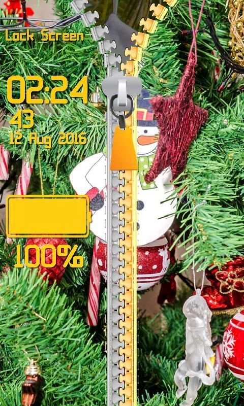 Zipper Lock Screen Snowman screenshot 1