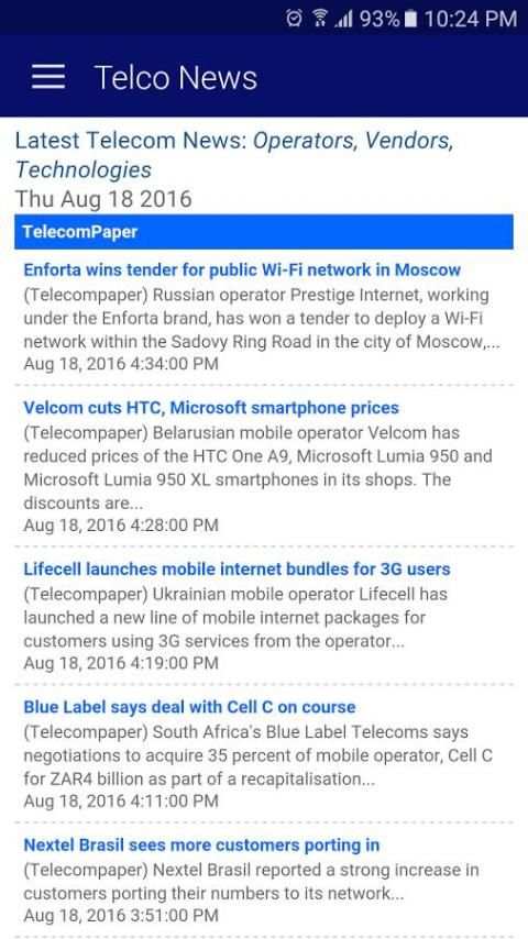 Telecom News screenshot 3