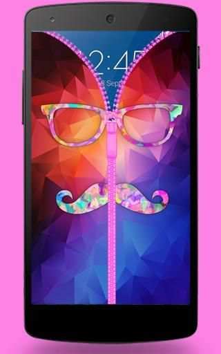 Wallpaper Hipster Zipper Lock screenshot 1