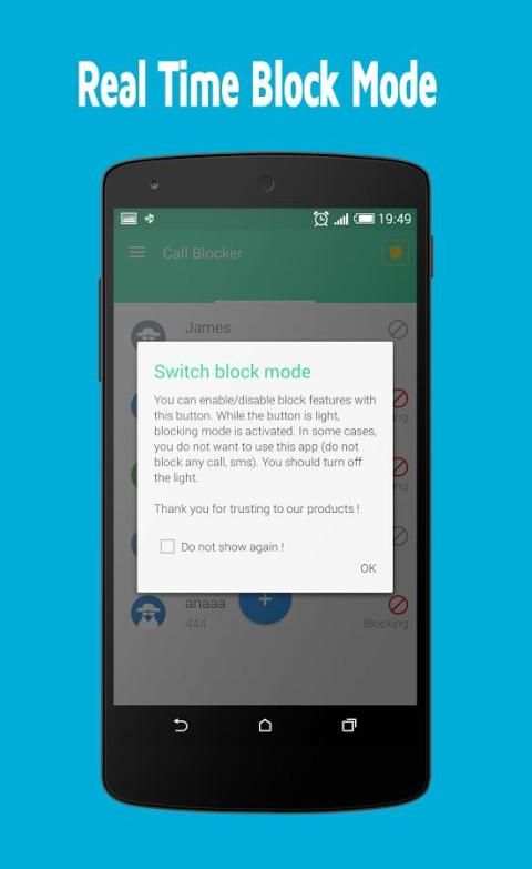 Call Blocker - Blacklist скриншот 3