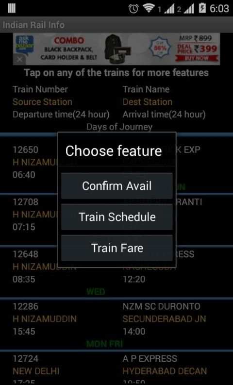 Indian Rail स्क्रीनशॉट 3
