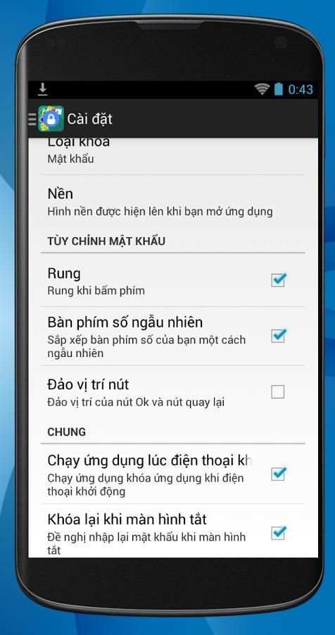 Khóa Ứng Dụng - Master screenshot 2