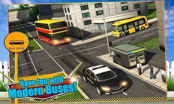 Modern Bus Driver 3D Sim स्क्रीनशॉट 1