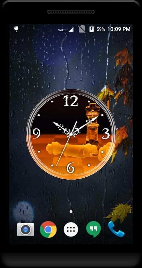 Orange Clock Live Wallpaper screenshot 1