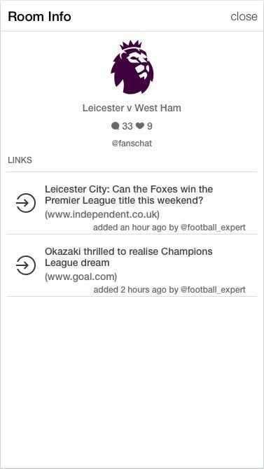 Fanschat - live scores & chat screenshot 2