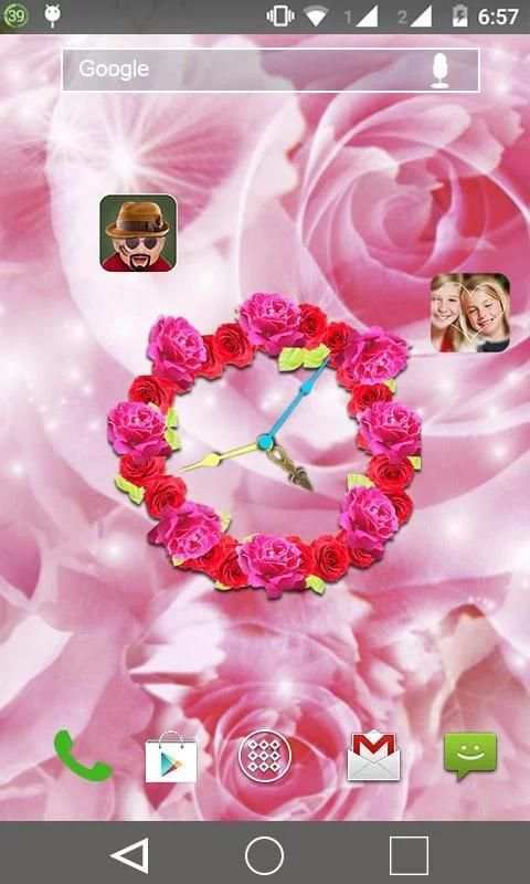 Rose Clock Live wallpaper screenshot 4