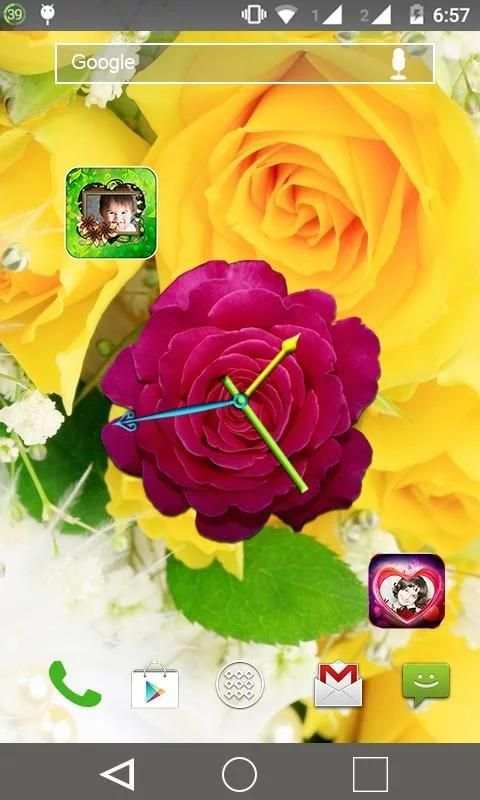 Rose Clock Live wallpaper screenshot 3