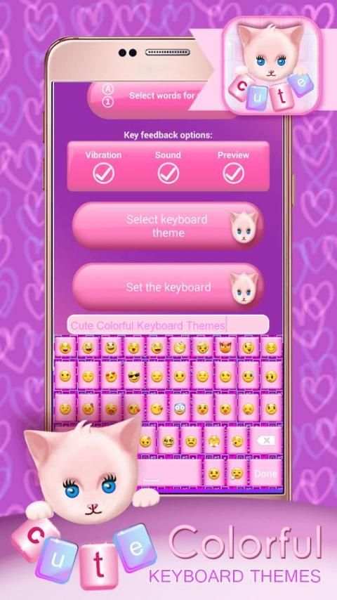 Cute Colorful Keyboard Themes screenshot 7