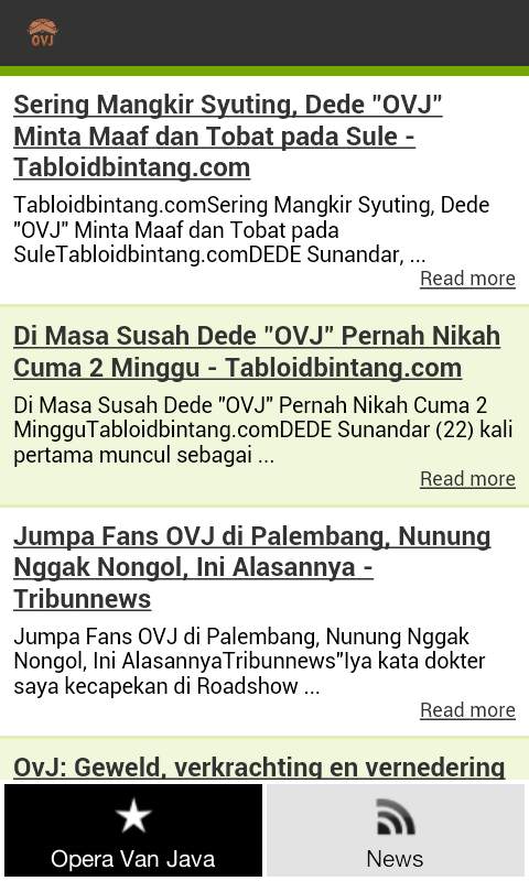 Opera Van Java ( OVJ ) screenshot 1