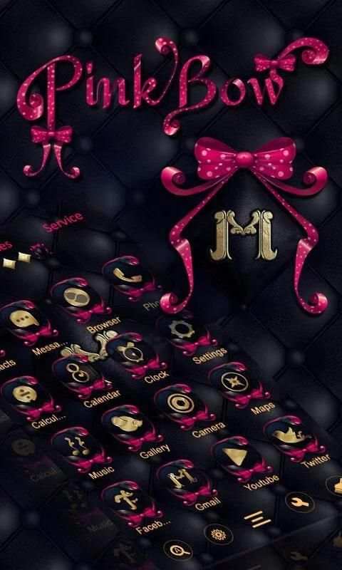 Pink Bow GO Launcher स्क्रीनशॉट 3