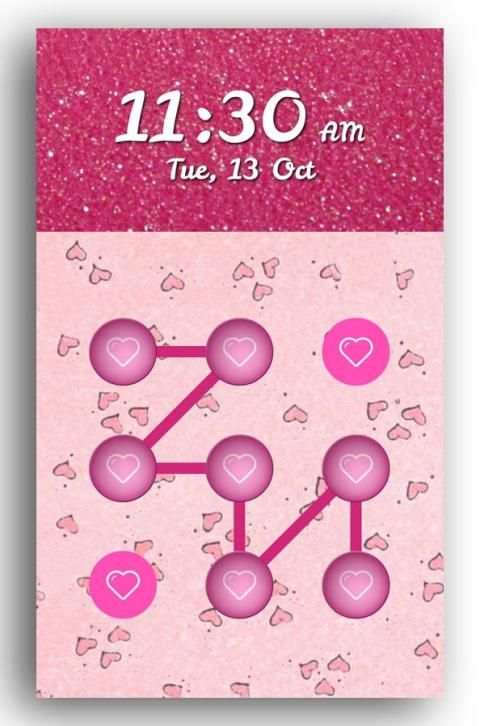 Heart Pattern Lock Screen स्क्रीनशॉट 4