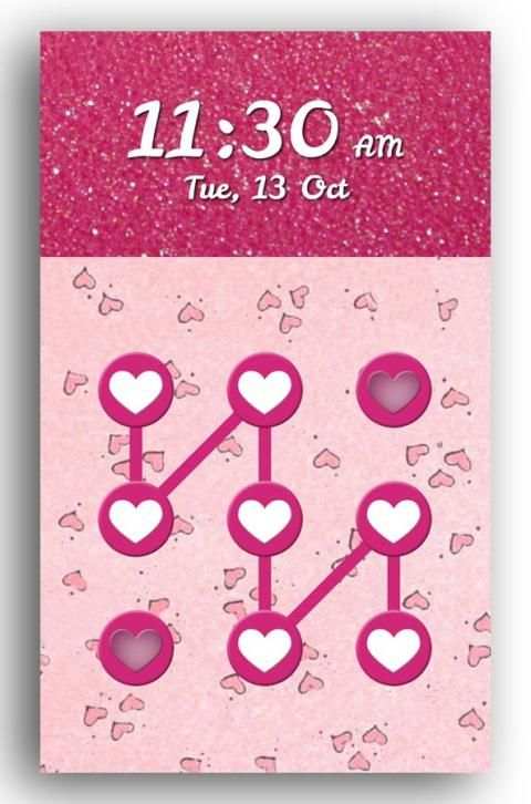Heart Pattern Lock Screen स्क्रीनशॉट 2