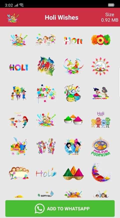 Holi GIF : Holi Stickers For Whatsapp screenshot 4