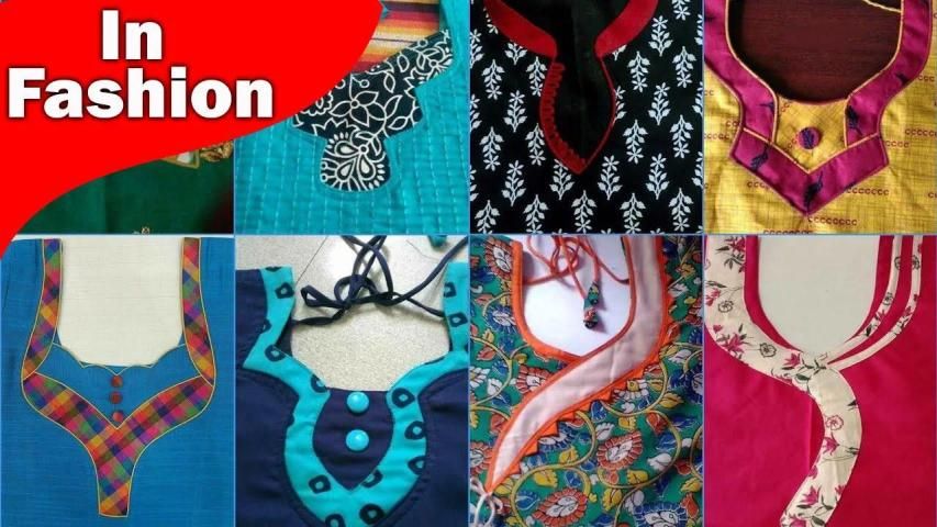 Churidar neck designs cutting and cheap stitching