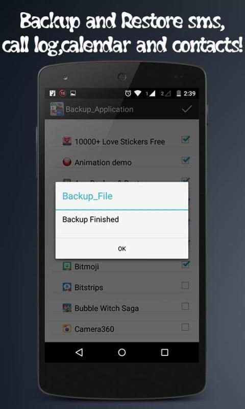 App Backup Free 1 تصوير الشاشة