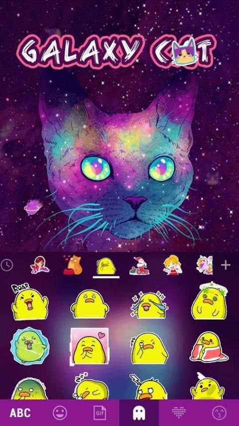 Galaxy Cat Emoji Kika Keyboard screenshot 4