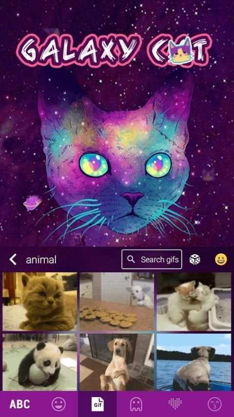 Galaxy Cat Emoji Kika Keyboard screenshot 5
