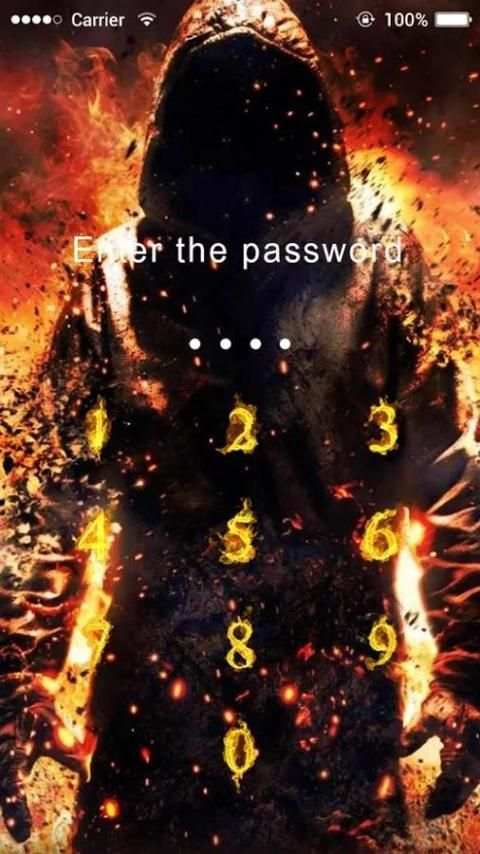 Applock Theme Fire Man screenshot 2