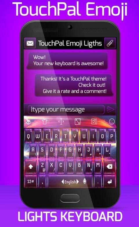 Lights TouchPal Emoji Theme screenshot 5