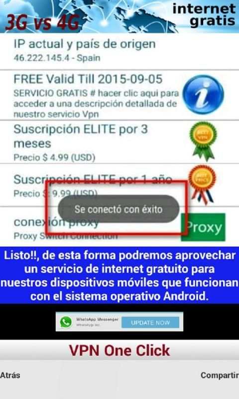 INTERNET GRATIS 3G-4G screenshot 1
