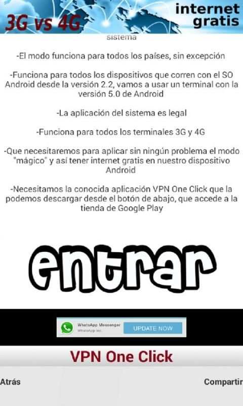 INTERNET GRATIS 3G-4G screenshot 6