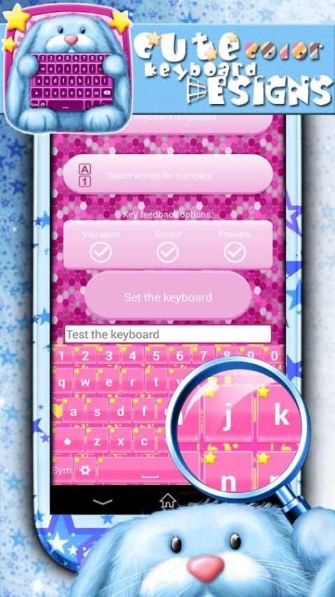 Cute Color Keyboard Designs 4 تصوير الشاشة