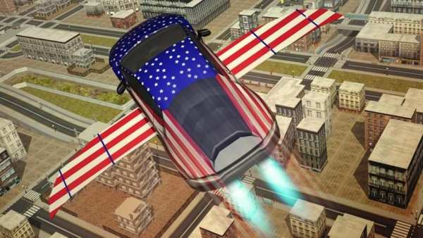 Free Flying Racing Car Driving скриншот 4