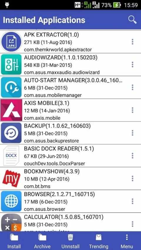 Apk Extractor 4 تصوير الشاشة