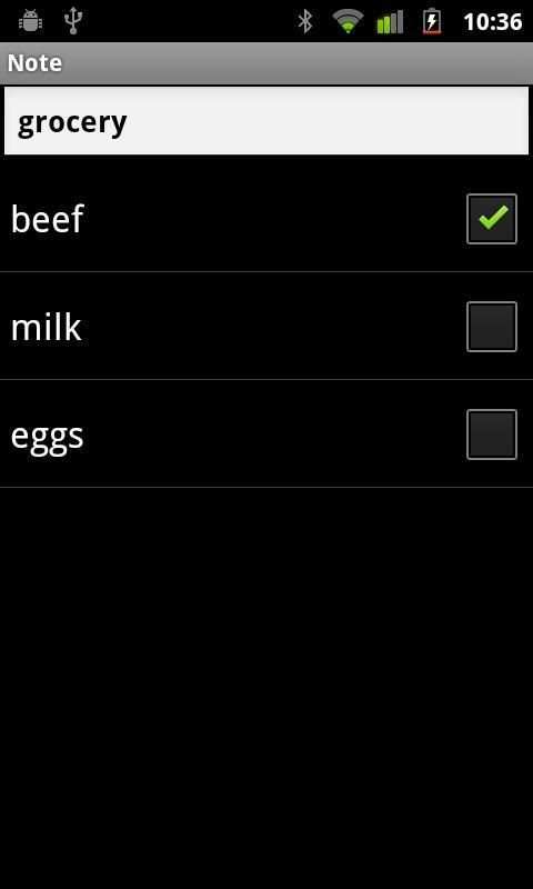 Notes screenshot 1