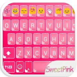 Sweet Pink Emoji keyboard Skin