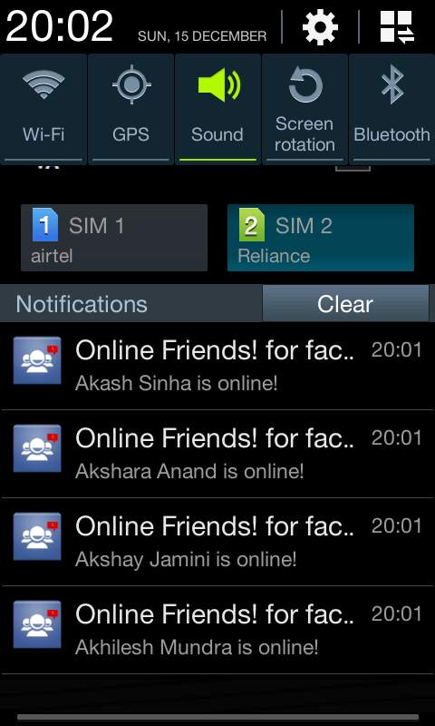 Online Notifier For Facebook screenshot 2