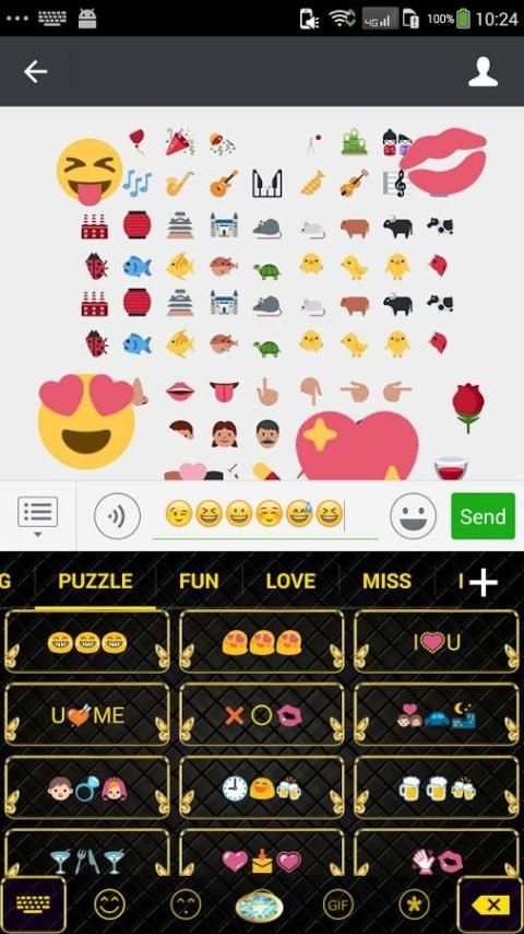 Gold Buterfly Bowknot Keyboard 3 تصوير الشاشة