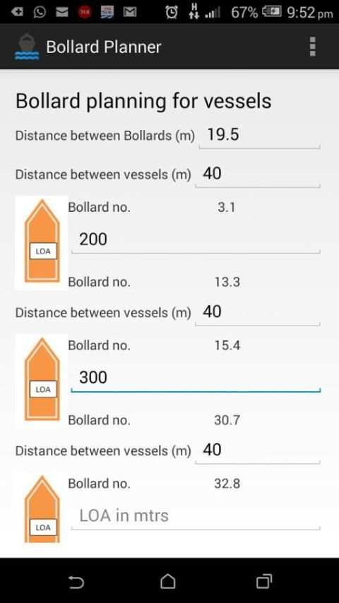 Bollard Planner screenshot 2