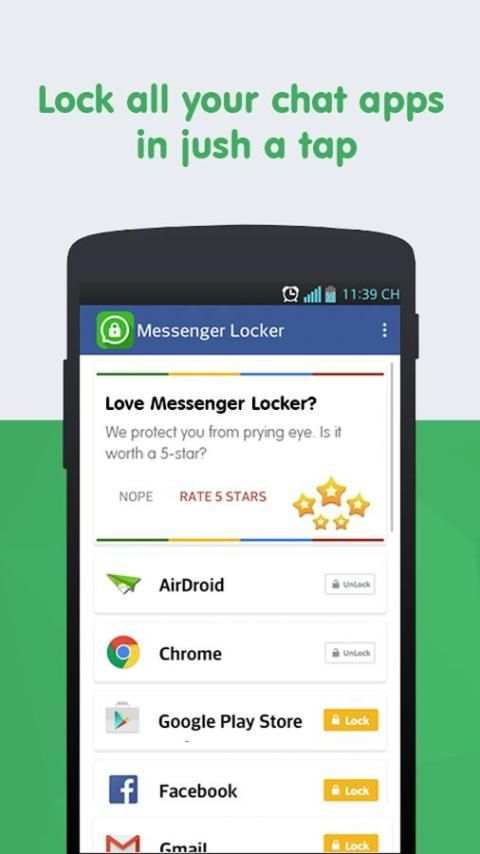 Messenger Locker (Chat Locker) स्क्रीनशॉट 1