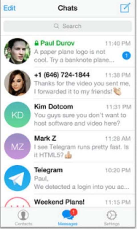 MOB Telegram Messenger скриншот 2