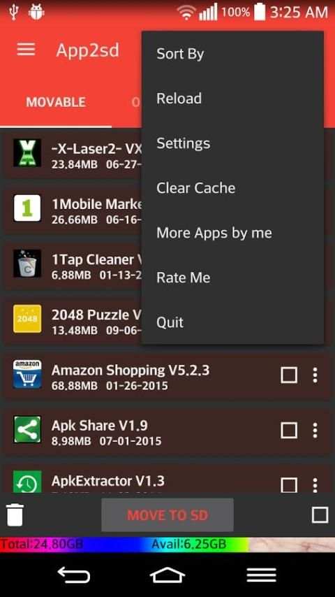 App2sd Card- AppMgr 1 تصوير الشاشة
