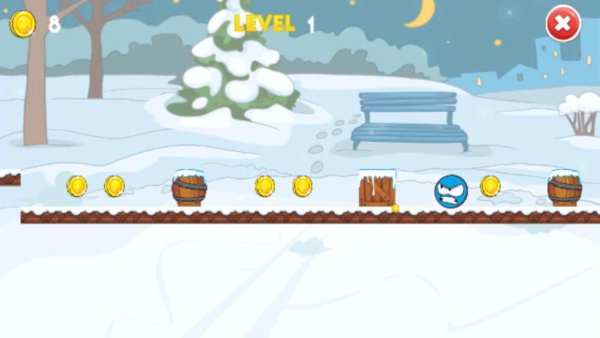 Angry Blue Ball 5 स्क्रीनशॉट 1