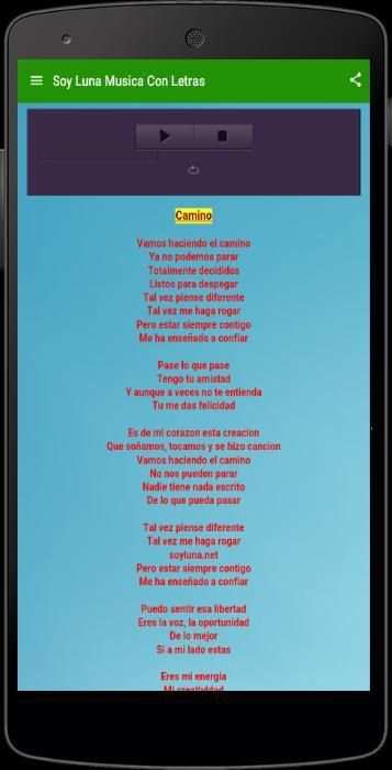 Soy Luna Musica Con Letras screenshot 2